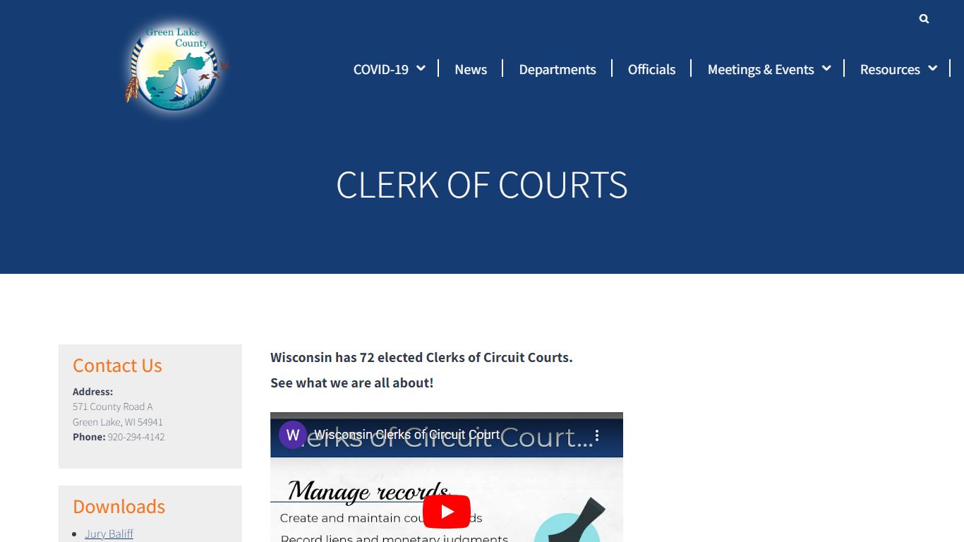 Clerk of Courts - Green Lake ... - Green Lake County, WI